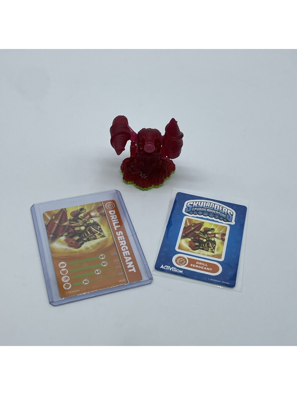 Skylanders Drill Sergeant Spyro’s Adventure Clear Red Activision With Card